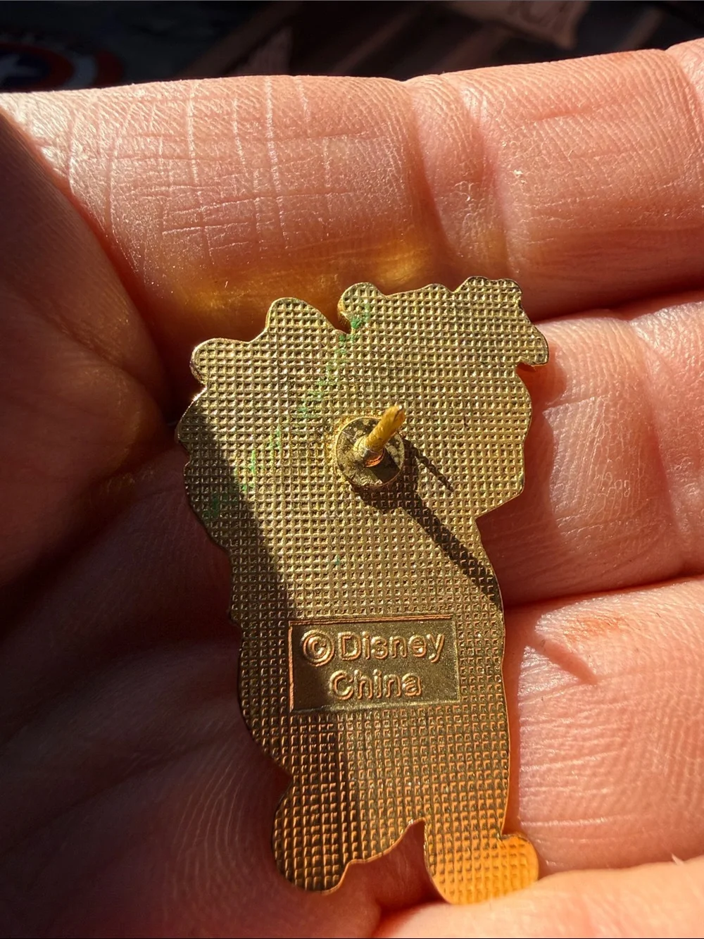 Vintage Winnie the Pooh 'Hunny' Enamel Pin - Yellow & Red